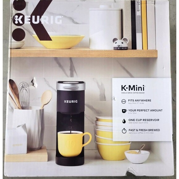 Keurig K-Mini Single Serve Coffee Maker Black (53448183) NEW Open Box Fast Ship - Picture 1 of 4